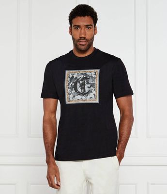 T-shirt męski elegancki Just Cavalli ze sklepu: Gomez Fashion Store w kategorii: T-shirty męskie - zdjęcie 874714-BD9-10338_CA252M000061899