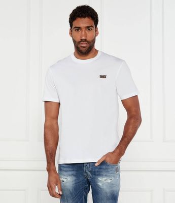 T-shirt męski elegancki Just Cavalli ze sklepu: Gomez Fashion Store w kategorii: T-shirty męskie - zdjęcie 874714-BD9-10338_CA252M000063005