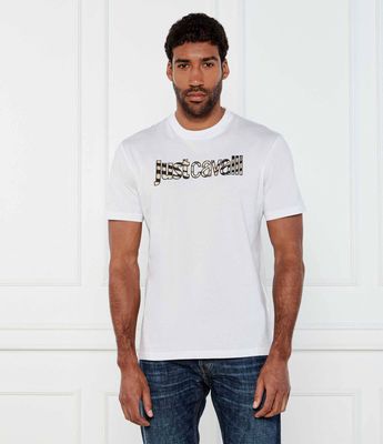T-shirt męski elegancki Just Cavalli ze sklepu: Gomez Fashion Store w kategorii: T-shirty męskie - zdjęcie 874714-BD9-10338_CA252M000064005