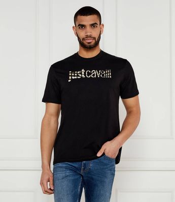 T-shirt męski elegancki Just Cavalli ze sklepu: Gomez Fashion Store w kategorii: T-shirty męskie - zdjęcie 874714-BD9-10338_CA252M000064899