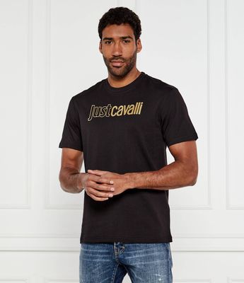 T-shirt męski elegancki Just Cavalli ze sklepu: Gomez Fashion Store w kategorii: T-shirty męskie - zdjęcie 874714-BD9-10338_CA252M000065899