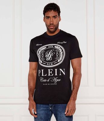 T-shirt męski na lato Philipp Plein ze sklepu: Gomez Fashion Store w kategorii: T-shirty męskie - zdjęcie 874714-BD9-10338_PN252M000026002