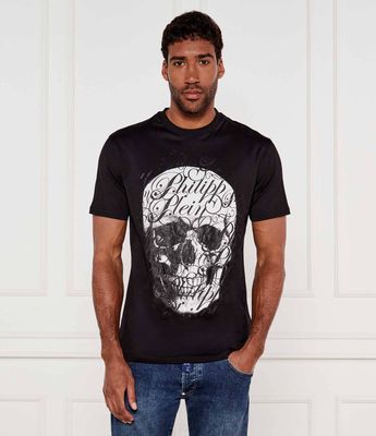 T-shirt męski na lato Philipp Plein ze sklepu: Gomez Fashion Store w kategorii: T-shirty męskie - zdjęcie 874714-BD9-10338_PN252M000035002