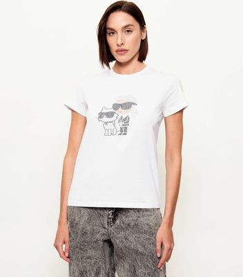 Bluzka damska na wiosnę Karl Lagerfeld ze sklepu: Gomez Fashion Store w kategorii: Bluzki damskie - zdjęcie 874714-BD9-10338_KL251W000159100