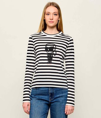 Karl Lagerfeld - Bluzka damska wiosenna młodzieżowa ze sklepu: Gomez Fashion Store w kategorii: Bluzki damskie - zdjęcie 874714-BD9-10338_KL251W000161C77