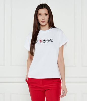Bluzka damska wiosenna Karl Lagerfeld ze sklepu: Gomez Fashion Store w kategorii: Bluzki damskie - zdjęcie 874714-BD9-10338_KL251W000162100