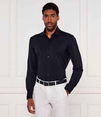 BOSS BLACK - Koszula męska z klasycznym kołnierzykiem ze sklepu: Gomez Fashion Store w kategorii: Koszule męskie - zdjęcie 874714-BD9-10338_BB252M000132404