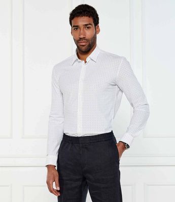 Koszula męska na wiosnę elegancka BOSS BLACK ze sklepu: Gomez Fashion Store w kategorii: Koszule męskie - zdjęcie 874714-BD9-10338_BB252M000164100