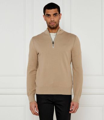 Sweter męski wiosenny BOSS BLACK ze sklepu: Gomez Fashion Store w kategorii: Swetry męskie - zdjęcie 874714-BD9-10338_BB252M000239275