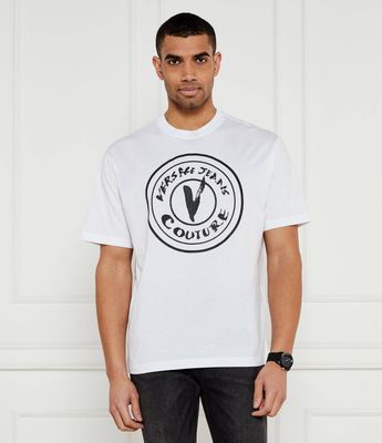T-shirt męski na lato Versace Jeans Couture ze sklepu: Gomez Fashion Store w kategorii: T-shirty męskie - zdjęcie 874714-BD9-10338_VR252M000040003