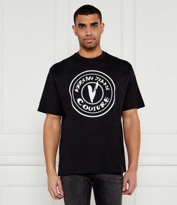 Versace Jeans Couture - T-shirt męski na lato ze sklepu: Gomez Fashion Store w kategorii: T-shirty męskie - zdjęcie 874714-BD9-10338_VR252M000040899