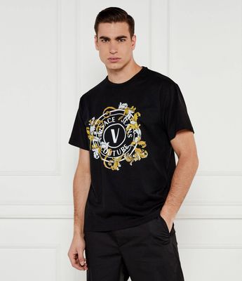 T-shirt męski na lato Versace Jeans Couture ze sklepu: Gomez Fashion Store w kategorii: T-shirty męskie - zdjęcie 874714-BD9-10338_VR252M000044A06