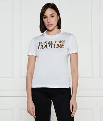 Bluzka damska w stylu młodzieżowym Versace Jeans Couture ze sklepu: Gomez Fashion Store w kategorii: Bluzki damskie - zdjęcie 874714-BD9-10338_VR252W000034A10