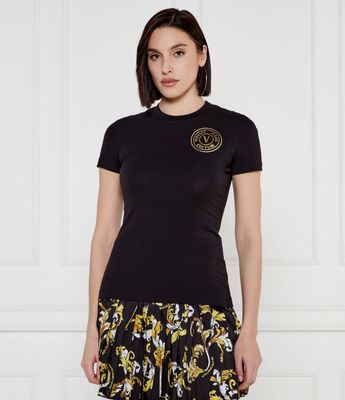 Bluzka damska wiosenna casual Versace Jeans Couture ze sklepu: Gomez Fashion Store w kategorii: Bluzki damskie - zdjęcie 874714-BD9-10338_VR252W000035A06
