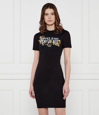 Sukienka na wiosnę casual Versace Jeans Couture ze sklepu: Gomez Fashion Store w kategorii: Sukienki - zdjęcie 874714-BD9-10338_VR252W000050A06