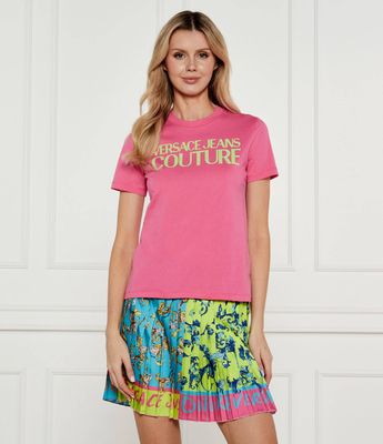 Bluzka damska na lato Versace Jeans Couture ze sklepu: Gomez Fashion Store w kategorii: Bluzki damskie - zdjęcie 874714-BD9-10338_VR252W000060A33