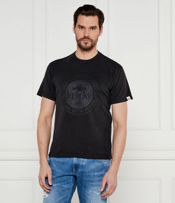 T-shirt męski w stylu młodzieżowym Replay ze sklepu: Gomez Fashion Store w kategorii: T-shirty męskie - zdjęcie 874714-BD9-10338_RY252M000010099