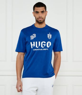 T-shirt męski casual Hugo Blue ze sklepu: Gomez Fashion Store w kategorii: T-shirty męskie - zdjęcie 874714-BD9-10338_BJ252M000033493