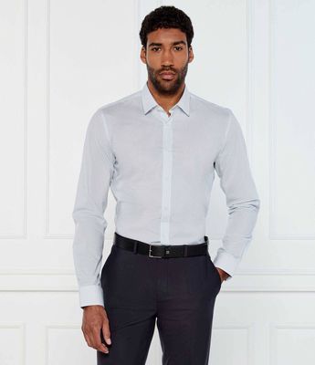 Koszula męska na wiosnę HUGO ze sklepu: Gomez Fashion Store w kategorii: Koszule męskie - zdjęcie 874714-BD9-10338_BU252M000095459