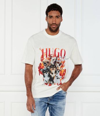 T-shirt męski na wiosnę HUGO ze sklepu: Gomez Fashion Store w kategorii: T-shirty męskie - zdjęcie 874714-BD9-10338_BU252M000186102