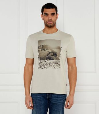 BOSS ORANGE - T-shirt męski w stylu młodzieżowym ze sklepu: Gomez Fashion Store w kategorii: T-shirty męskie - zdjęcie 874714-BD9-10338_BO252M000082271