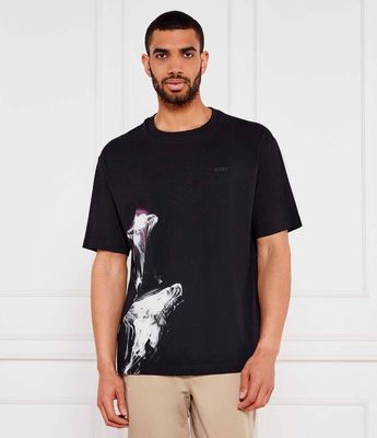 T-shirt męski BOSS ORANGE ze sklepu: Gomez Fashion Store w kategorii: T-shirty męskie - zdjęcie 874714-BD9-10338_BO252M000091001