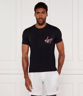 Emporio Armani - T-shirt męski bez wzorów ze sklepu: Gomez Fashion Store w kategorii: T-shirty męskie - zdjęcie 874714-BD9-10338_EB252M000041M13