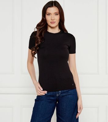 Bluzka damska bez wzorów Calvin Klein ze sklepu: Gomez Fashion Store w kategorii: Bluzki damskie - zdjęcie 874714-BD9-10338_CK252W000104A23