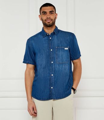Koszula męska na lato casual Calvin Klein Jeans ze sklepu: Gomez Fashion Store w kategorii: Koszule męskie - zdjęcie 874714-BD9-10338_CJ252M000083195