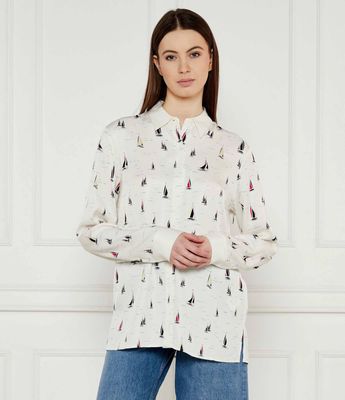 Koszula damska na wiosnę Tommy Hilfiger ze sklepu: Gomez Fashion Store w kategorii: Koszule damskie - zdjęcie 874714-BD9-10338_TH252W000229F39