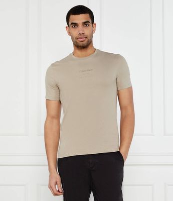T-shirt męski w stylu klasycznym Calvin Klein ze sklepu: Gomez Fashion Store w kategorii: T-shirty męskie - zdjęcie 874714-BD9-10338_CK252M000135C83