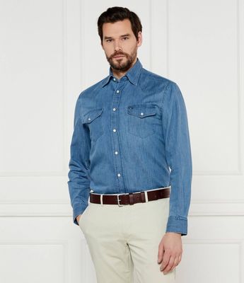 Koszula męska na wiosnę Tommy Hilfiger ze sklepu: Gomez Fashion Store w kategorii: Koszule męskie - zdjęcie 874714-BD9-10338_TH252M000244E41