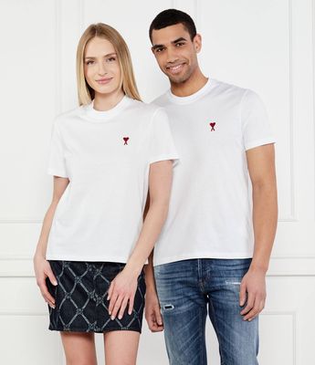 T-shirt męski casual AMI Paris ze sklepu: Gomez Fashion Store w kategorii: T-shirty męskie - zdjęcie 874714-BD9-10338_AI252U000005008