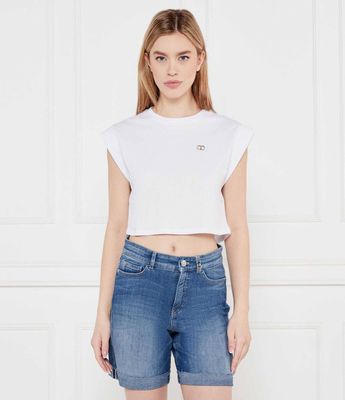Bluzka damska casual Twinset ze sklepu: Gomez Fashion Store w kategorii: Bluzki damskie - zdjęcie 874714-BD9-10338_TS252W000051858