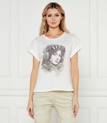 Bluzka damska klasyczna w stylu młodzieżowym Aeronautica Militare ze sklepu: Gomez Fashion Store w kategorii: Bluzki damskie - zdjęcie 874714-BD9-10338_AM252W000030002