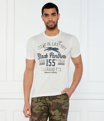 Aeronautica Militare - T-shirt męski klasyczny ze sklepu: Gomez Fashion Store w kategorii: T-shirty męskie - zdjęcie 874714-BD9-10338_AM252M000012288