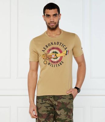 T-shirt męski klasyczny wiosenny Aeronautica Militare ze sklepu: Gomez Fashion Store w kategorii: T-shirty męskie - zdjęcie 874714-BD9-10338_AM252M000013331