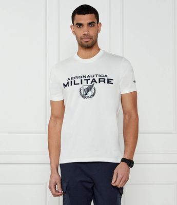 T-shirt męski casualowy Aeronautica Militare ze sklepu: Gomez Fashion Store w kategorii: T-shirty męskie - zdjęcie 874714-BD9-10338_AM251M000024002