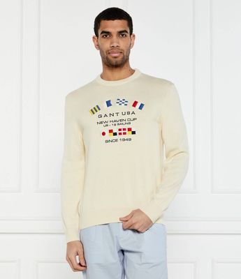 Sweter męski w stylu młodzieżowym Gant ze sklepu: Gomez Fashion Store w kategorii: Swetry męskie - zdjęcie 874714-BD9-10338_GA252M000071130