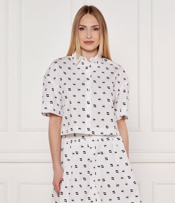 Koszula damska elegancka Karl Lagerfeld ze sklepu: Gomez Fashion Store w kategorii: Koszule damskie - zdjęcie 874714-BD9-10338_KL252W000043D26