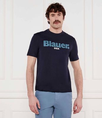 BLAUER - T-shirt męski na lato ze sklepu: Gomez Fashion Store w kategorii: T-shirty męskie - zdjęcie 874714-BD9-10338_BF252M000021040
