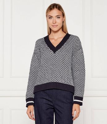 Sweter damski jesienny Marc Cain ze sklepu: Gomez Fashion Store w kategorii: Swetry damskie - zdjęcie 874714-BD9-10338_CR254W000018394