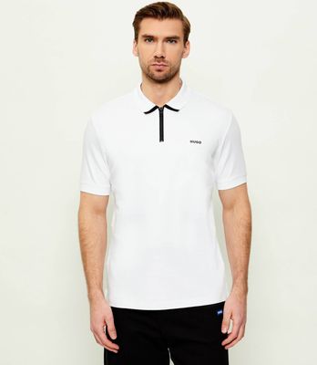 HUGO - T-shirt męski casual na lato ze sklepu: Gomez Fashion Store w kategorii: T-shirty męskie - zdjęcie 874714-BD9-10338_BU254M000039100