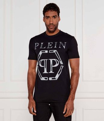 T-shirt męski na lato Philipp Plein ze sklepu: Gomez Fashion Store w kategorii: T-shirty męskie - zdjęcie 874714-BD9-10338_PN252M000051201