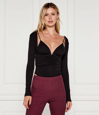 Bluzka damska Elisabetta Franchi ze sklepu: Gomez Fashion Store w kategorii: Bluzki damskie - zdjęcie 874714-BD9-10338_EF254W000057110