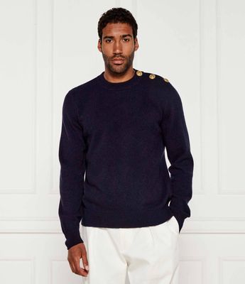 Sweter męski wiosenny BALMAIN ze sklepu: Gomez Fashion Store w kategorii: Swetry męskie - zdjęcie 874714-BD9-10338_BA254M000011113