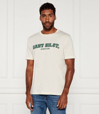 T-shirt męski na lato Gant ze sklepu: Gomez Fashion Store w kategorii: T-shirty męskie - zdjęcie 874714-BD9-10338_GA254M000007130