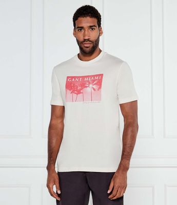 T-shirt męski na lato Gant ze sklepu: Gomez Fashion Store w kategorii: T-shirty męskie - zdjęcie 874714-BD9-10338_GA254M000008130