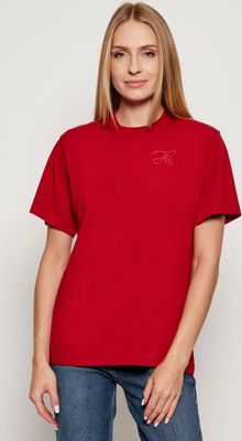 Bluzka damska w sportowym stylu gładka HUGO ze sklepu: Gomez Fashion Store w kategorii: Bluzki damskie - zdjęcie 874714-BD9-10338_BU255W000138619