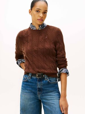 Sweter damski casualowy Tommy Hilfiger ze sklepu: Gomez Fashion Store w kategorii: Swetry damskie - zdjęcie 874714-BD9-10338_TH255W000204O15